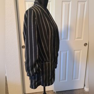 Express Black Pinstripe Blazer